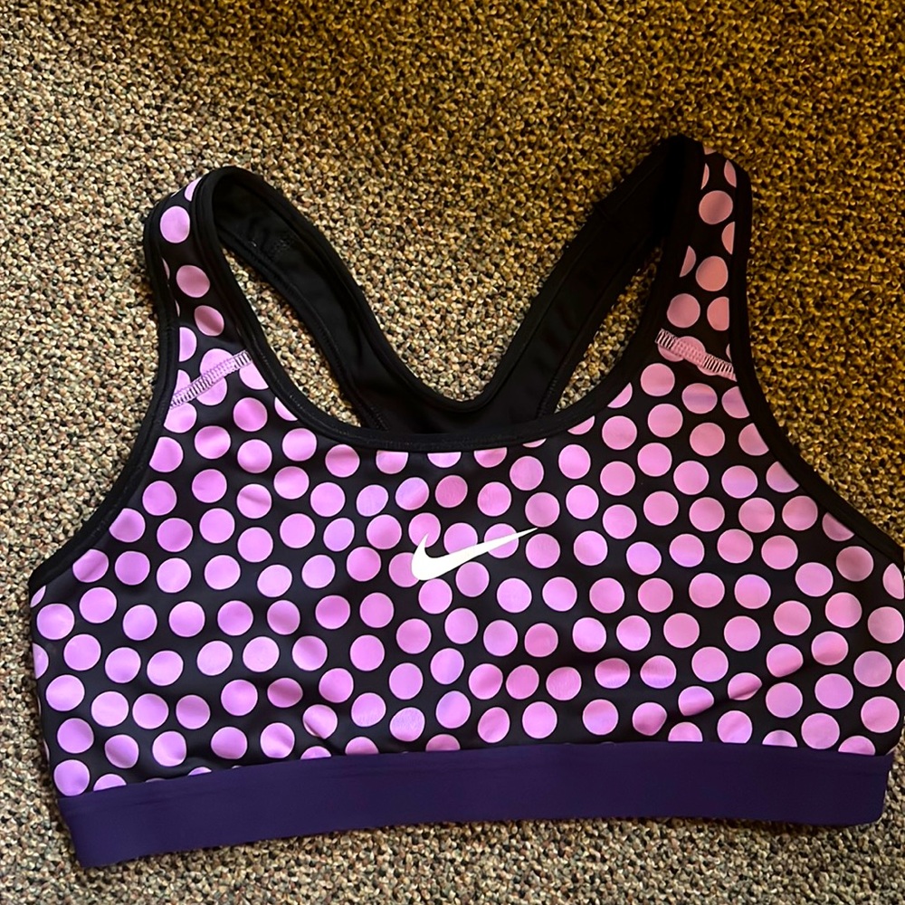 Nike Purple Polka Dot Sports Bra